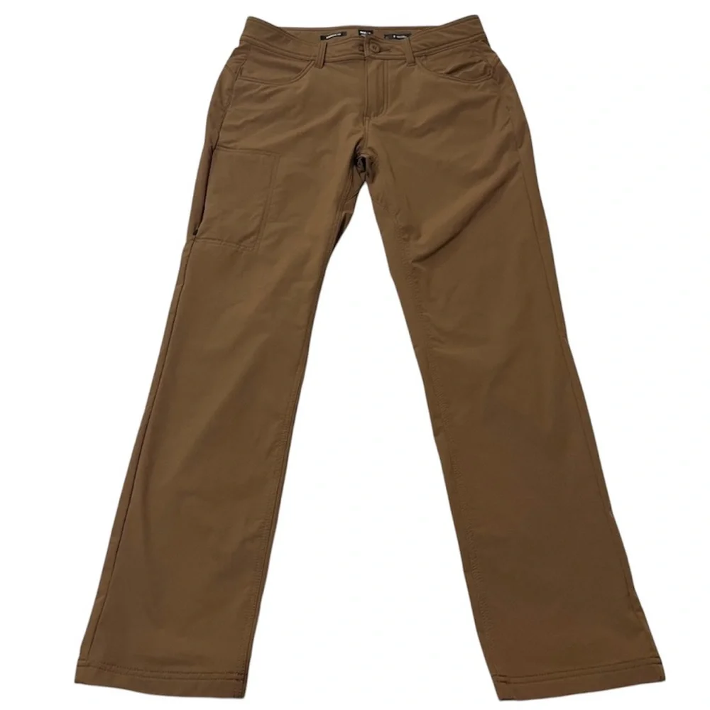 PrAna Women’s Zion Straight Fit Brown Mid Rise Stretch Pant Size 8 - Picture 1 of 7